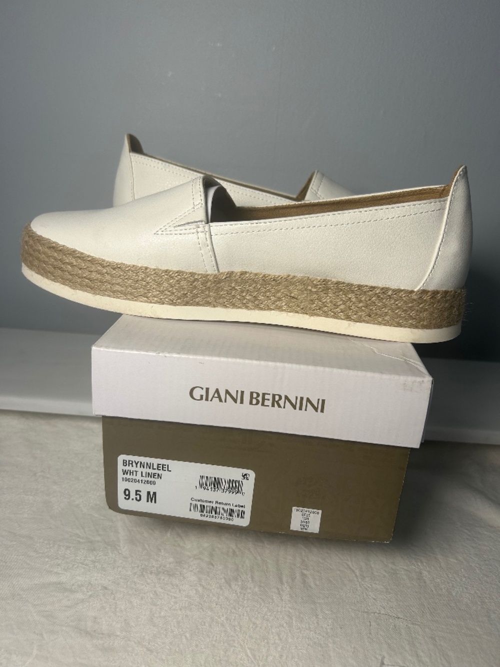 New Giani Bernini Women's Archerr Slip-On Espadrilles White Size 10